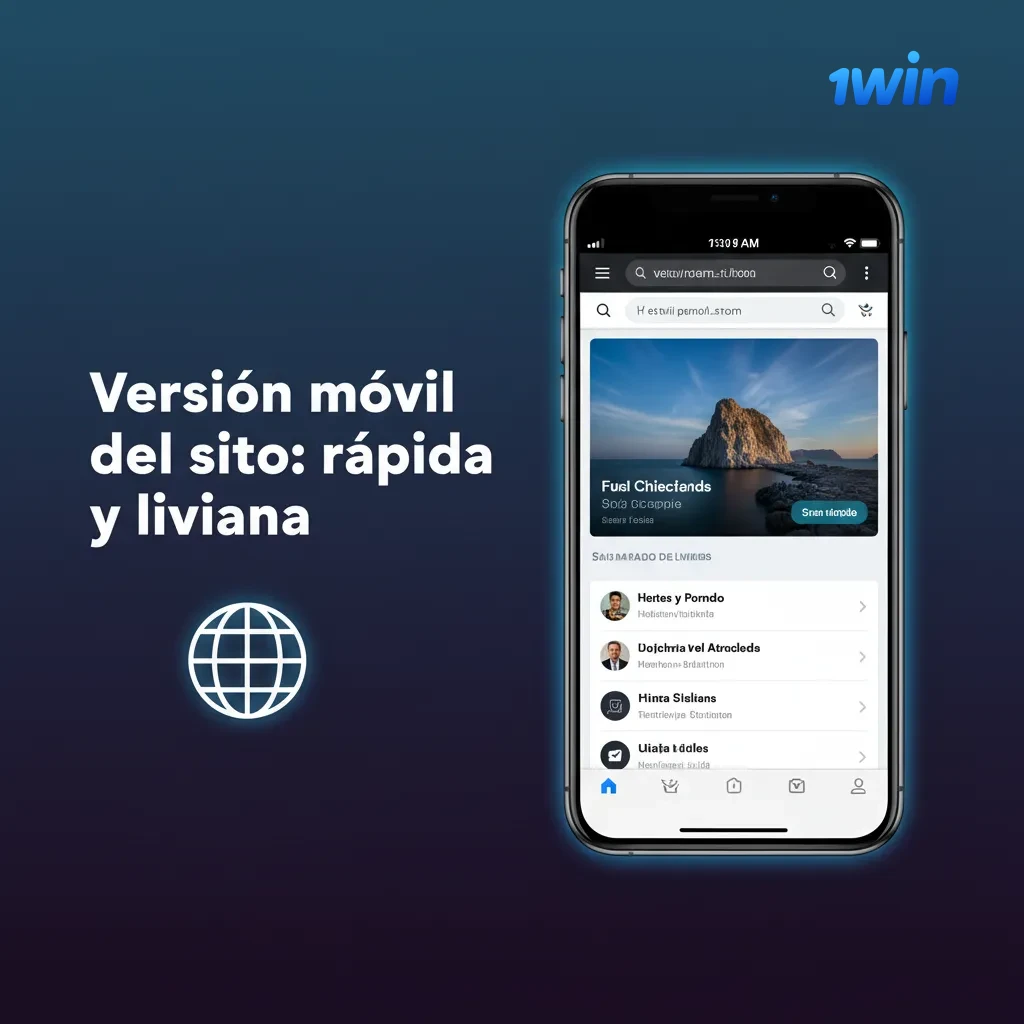 Interfaz móvil rápida y liviana con apuestas en vivo, slots, streaming vertical y depósitos con tarjeta o cripto.